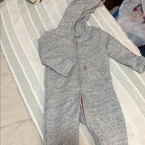 Carhartt Heather Gray Kids Hooded Footie